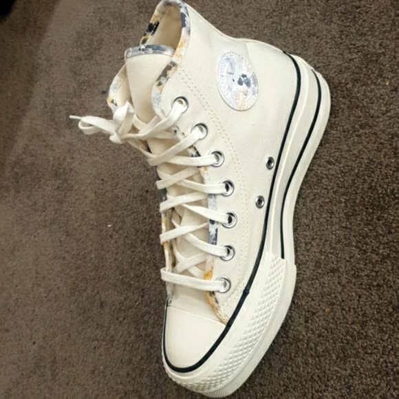 Platform Converse All Star white hi Platform brand new Size 5 - Picture 3 of 6